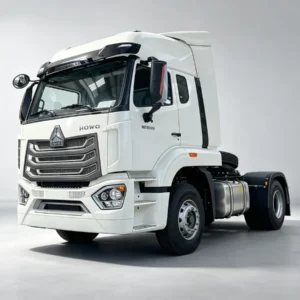 SINOTRUK HOWO NX 340 6×4 white tractor trucks, heavy duty 430hp trucks head for export logistics fleets in Africa, Southeast Asia and Latin America