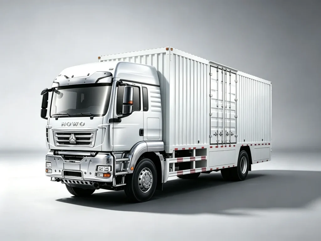 SINOTRUK HOWO TX 4×2 white box cargo trucks, fuel-efficient 4x2 rigid box lorry with large cargo volume, low operation cost for city & long-distance general goods transport fleets in Africa, Southeast Asia, Latin America