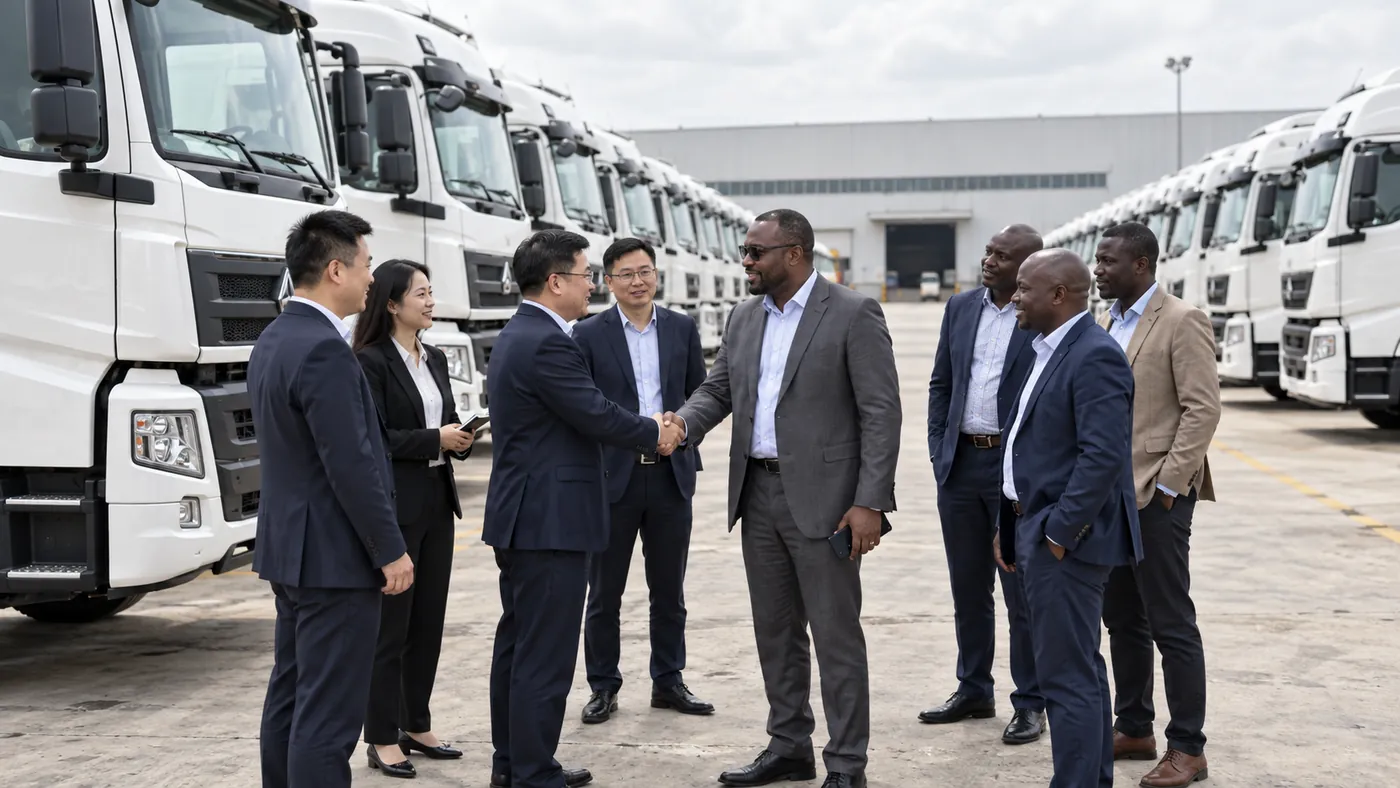 International customers receiving a new heavy-duty trucks fleet