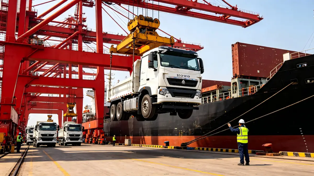 3 HOWO Tractor Trucks Awaiting Shipment to the Philippines