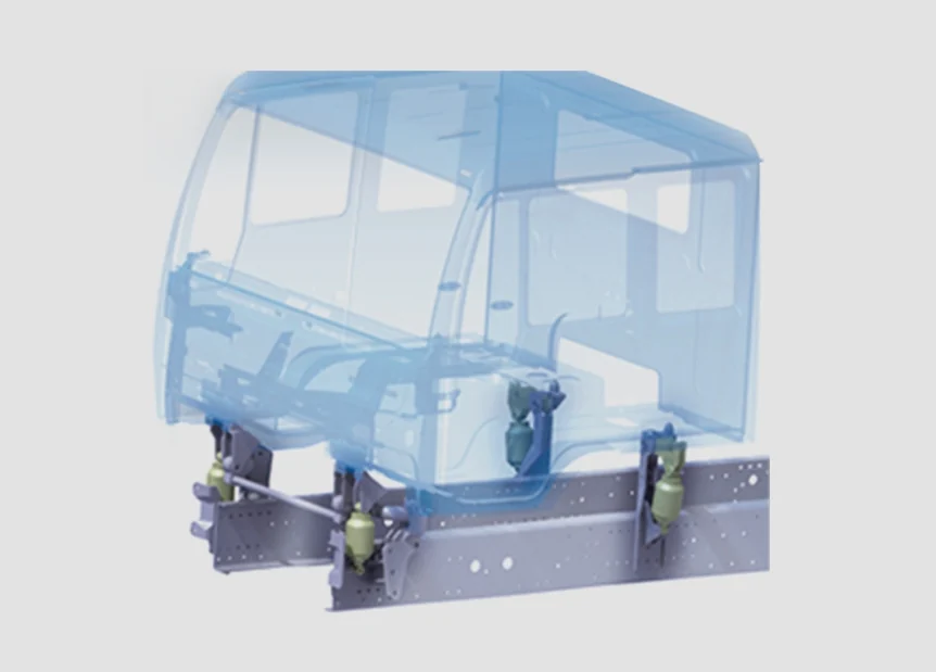 HOWO 7 four-point cab air suspension