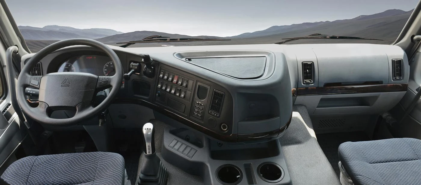 HOWO 7 wide dashboard and cab interior